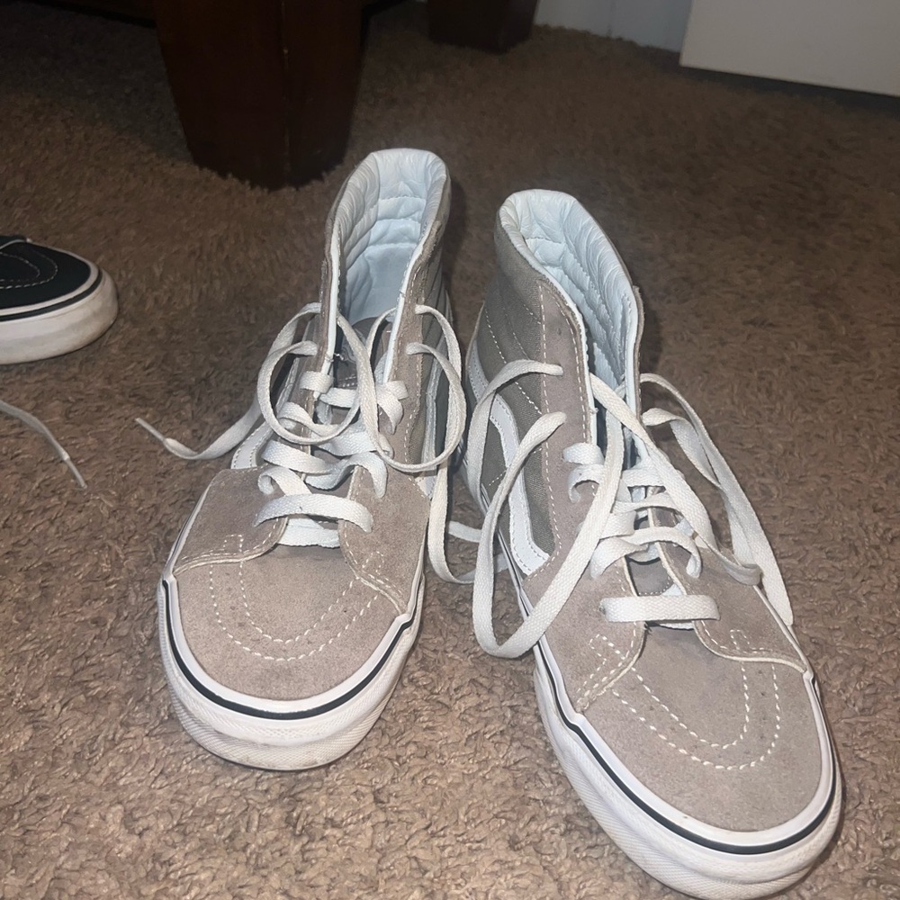 High-Top Sneakers with White Accents